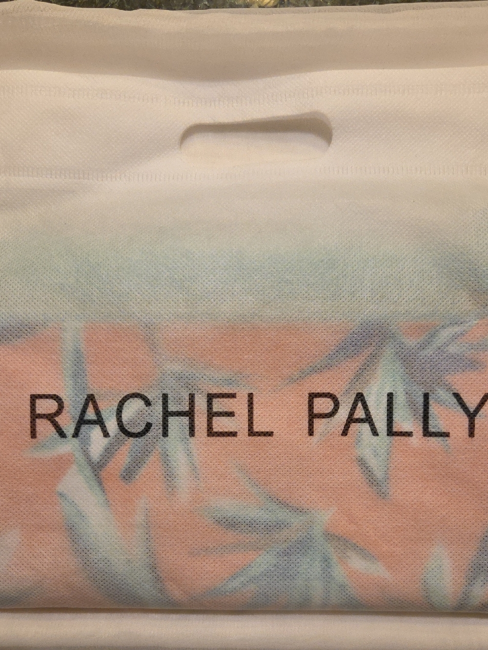 Rachel Pally Peach and Light Blue Floral Tote